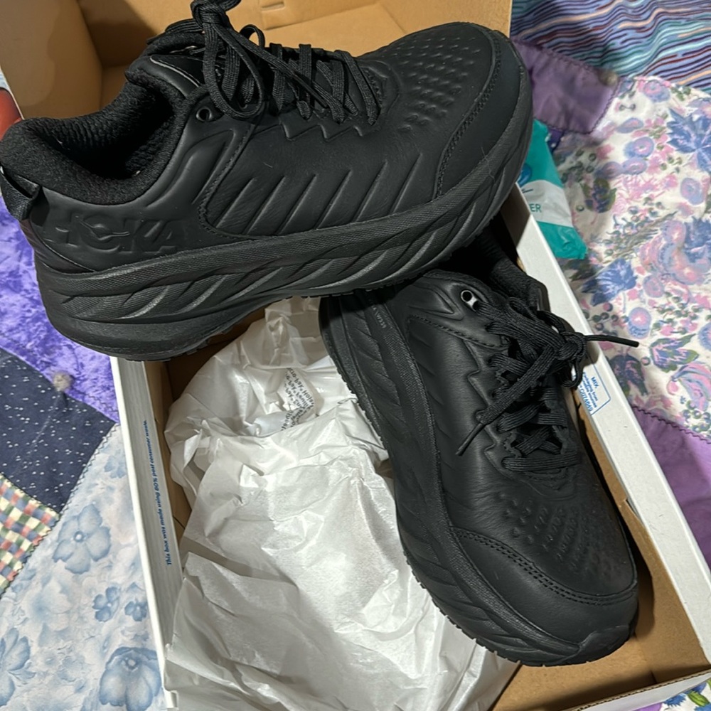 Hoka Bondi Sr Wide Black Shoes 8 D Wide